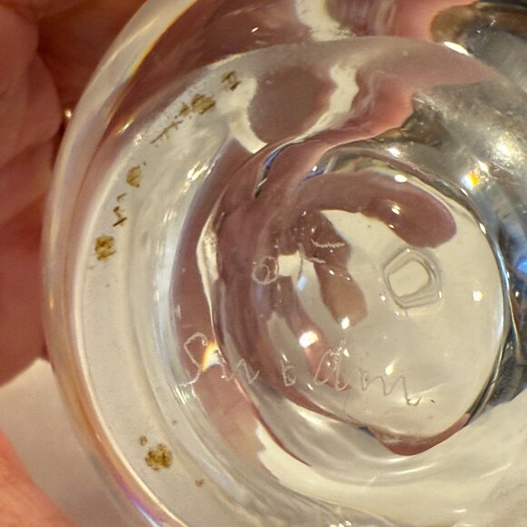 Orrefors of Sweden Crystal Perfume Bottle With Stopper Signed Elegant Design - Picture 6 of 7